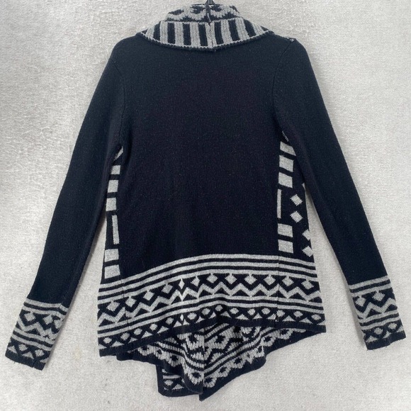Aztec Waterfall Cardigan Sweater Womens MEDIUM Angora Baho Open Southwestern - Picture 2 of 12
